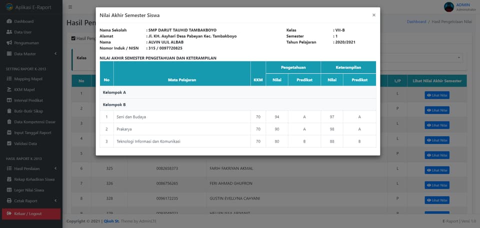 Tangkapan layar 5 dari 10 — Aplikasi E-Raport