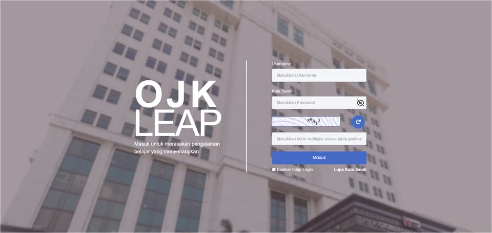 Tangkapan layar 2 dari 7 — LMS Internal OJK