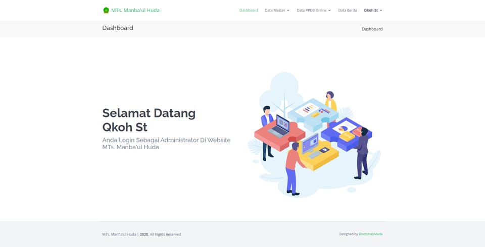 Tangkapan layar 1 dari 3 — Website Sekolah