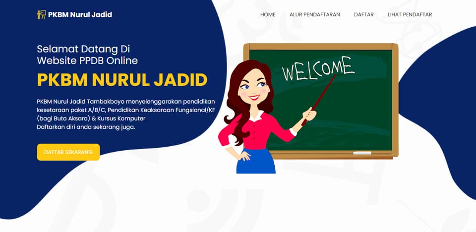 Tangkapan layar 1 dari 3 — Situs Penerimaan Peserta Didik Baru