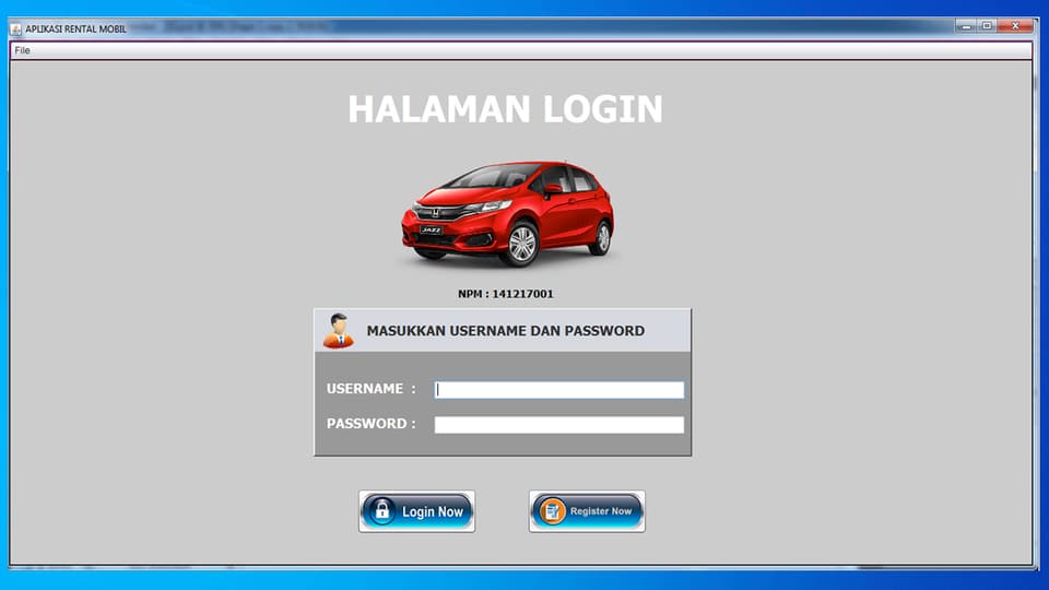 Tangkapan layar 1 dari 2 — Rental Mobil
