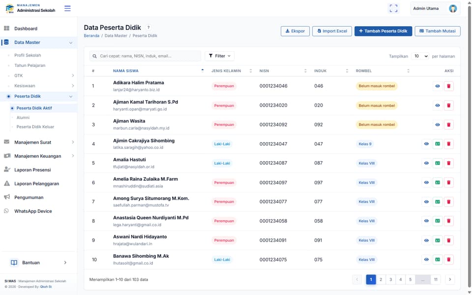 Screenshot 3 of 7 — School Management Information System
