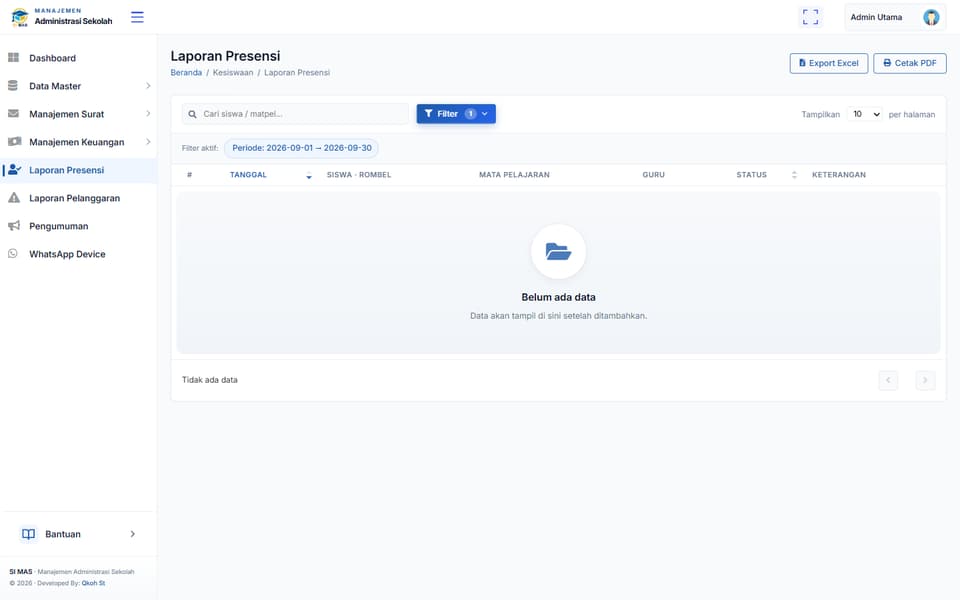Screenshot 6 of 7 — School Management Information System
