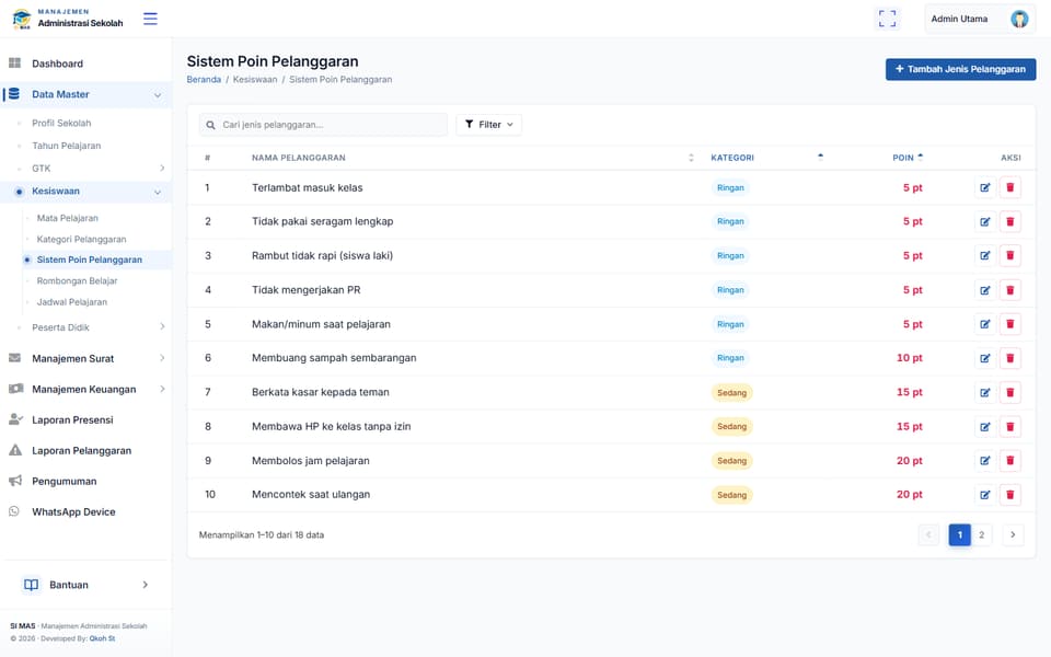 Screenshot 7 of 7 — School Management Information System