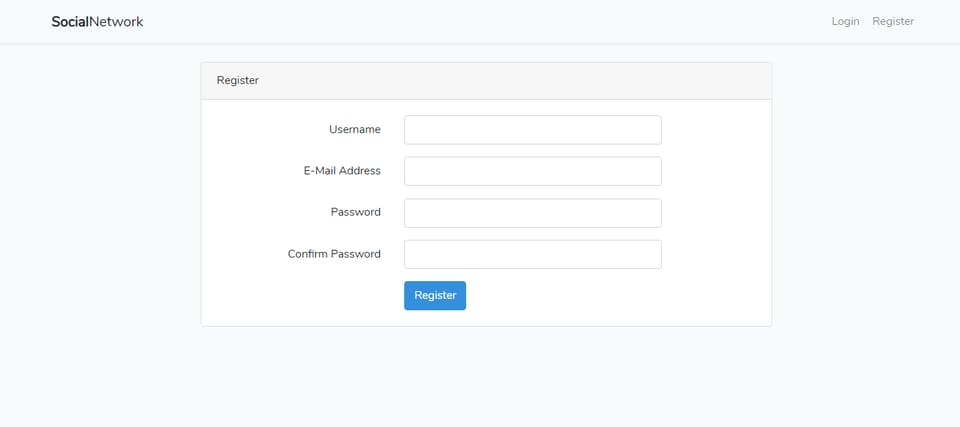 Tangkapan layar 3 dari 3 — Jejaring Sosial Laravel